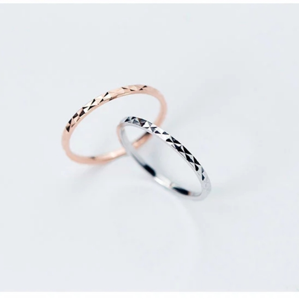 NEW 18k/.925 Rose Gold Dainty Stacking Midi Pinky Knuckle Ring - Picture 9 of 14